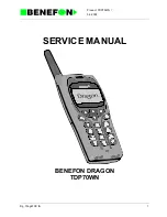 Предварительный просмотр 1 страницы Benefon DRAGON TDP70WN Service Manual