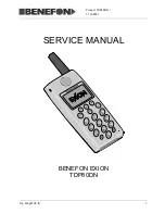 Предварительный просмотр 1 страницы Benefon EXION TDP80DN Service Manual