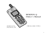 Benefon Q Owner'S Manual preview