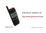 Benefon SERAPH NT Operating Instructions Manual предпросмотр