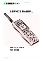 Предварительный просмотр 1 страницы Benefon SPICA TDP-60-HN Service Manual