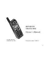 Предварительный просмотр 1 страницы Benefon Track One Owner'S Manual