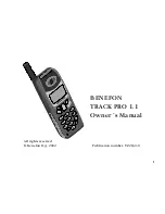 Предварительный просмотр 1 страницы Benefon TRACK PRO 1.1 Manual