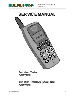 Предварительный просмотр 1 страницы Benefon Twin DS TGP73EU Service Manual