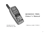 Benefon Twin Owner'S Manual предпросмотр