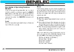 Preview for 12 page of Benelec BL-820 Operating Manual