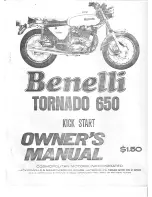 Preview for 1 page of Benelli Tornado 650 Owner'S Manual