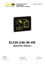 Preview for 1 page of beneq Lumineq EL320.240.36-HB Series Operation Manual