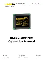 Preview for 1 page of beneq Lumineq EL320.256-FD6 Operation Manual