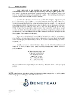 Preview for 3 page of BENETEAU 323 Owner'S Manual