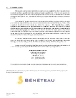 Preview for 3 page of BENETEAU 40 Owner'S Manual