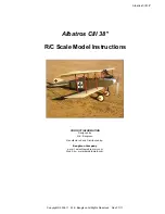 Bengtson Company Albatros CIII 38 Instructions предпросмотр