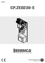 Beninca CP.ZED230-E Manual предпросмотр