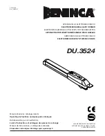 Beninca DU.3524 Operating Instructions And Spare Parts List preview