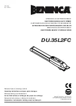 Beninca DU.35L2FC Operating Instructions And Spare Parts Catalogue preview