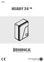 Предварительный просмотр 1 страницы Beninca HEADY 24 Manual