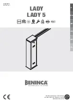 Beninca LADY 5 Manual preview