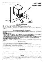 Предварительный просмотр 29 страницы Beninca MB24 Operating Instructions And Spare Parts Catalogue