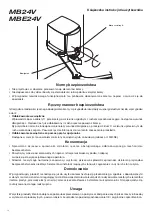 Предварительный просмотр 30 страницы Beninca MB24 Operating Instructions And Spare Parts Catalogue