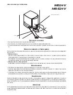 Preview for 25 page of Beninca MB24V Operating Instructions And Spare Parts Catalogue