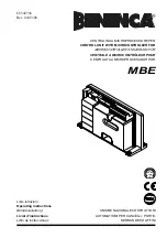 Предварительный просмотр 1 страницы Beninca MBE Operating Instructions Manual