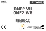 Beninca ONE2 WB Manual предпросмотр