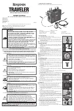 Benjamin Heating products TRAVELER BPTCA515 Owner'S Manual preview