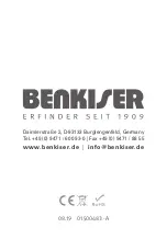 Предварительный просмотр 19 страницы BENKISER 3515050 Installation And Maintenance Manual