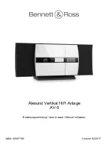 Предварительный просмотр 1 страницы Bennett & Ross AV-5 User Manual