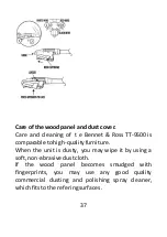 Предварительный просмотр 37 страницы Bennett & Ross TT-9500 Vinylmaster User Manual