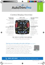 Preview for 1 page of Bennett Marine AutoTrimPro Quickstart Functionality Manual