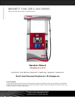 Preview for 1 page of Bennett CNG Spec. 100 Series Operator'S Manual