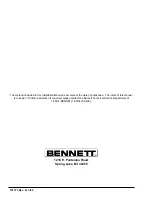 Предварительный просмотр 34 страницы Bennett Horizon 2200 Series Installation Manual