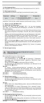 Preview for 6 page of Benning CM 1 Operating Manual