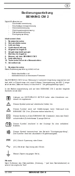 Preview for 3 page of Benning CM 2 Operating Manual