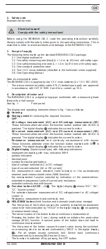 Preview for 12 page of Benning CM 2 Operating Manual