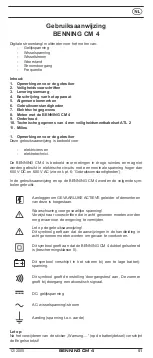 Preview for 53 page of Benning CM 4 Operating Manual