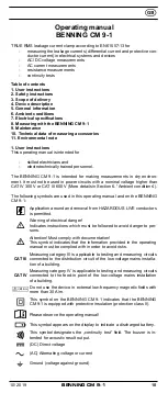 Предварительный просмотр 19 страницы Benning CM 9-1 Operating Manual