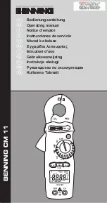 Benning CM11 Operating Manual preview