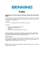 Preview for 3 page of Benning DSP 2500 Operation And Maintenance Manual