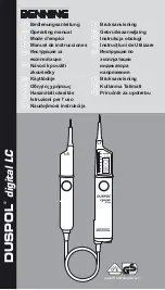 Benning DUSPOL digital LC Operating Manual preview