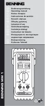 Предварительный просмотр 1 страницы Benning MM 1 Operating Instructions Manual