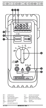 Предварительный просмотр 2 страницы Benning MM 1 Operating Instructions Manual