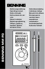 Benning MM P3 Operating Manual preview