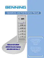 Benning Tebevert III Operation And Maintenance Manual preview