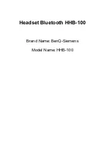 Предварительный просмотр 1 страницы BENQ-SIEMENS HHB-100 User Manual