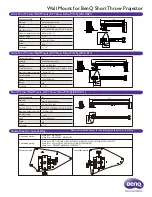 Предварительный просмотр 2 страницы BenQ 0.4 Wall Mount-WM04G3 Specifications