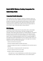 Preview for 1 page of BenQ AM730 Quick Setup Manual