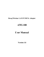 BenQ AWL-100 User Manual preview