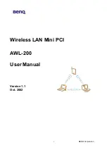 BenQ AWL-200 User Manual preview